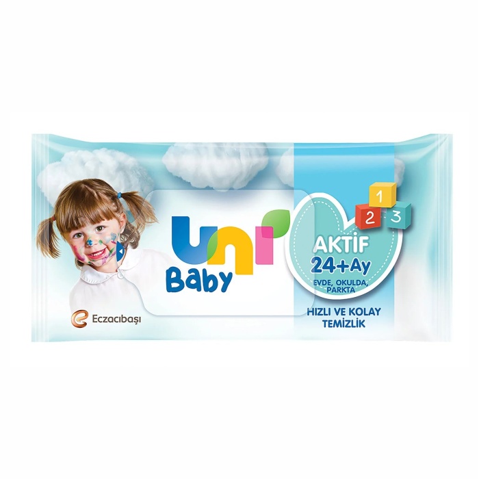 Uni Baby Aktif Islak Cep Mendili 3lü 45 Yaprak