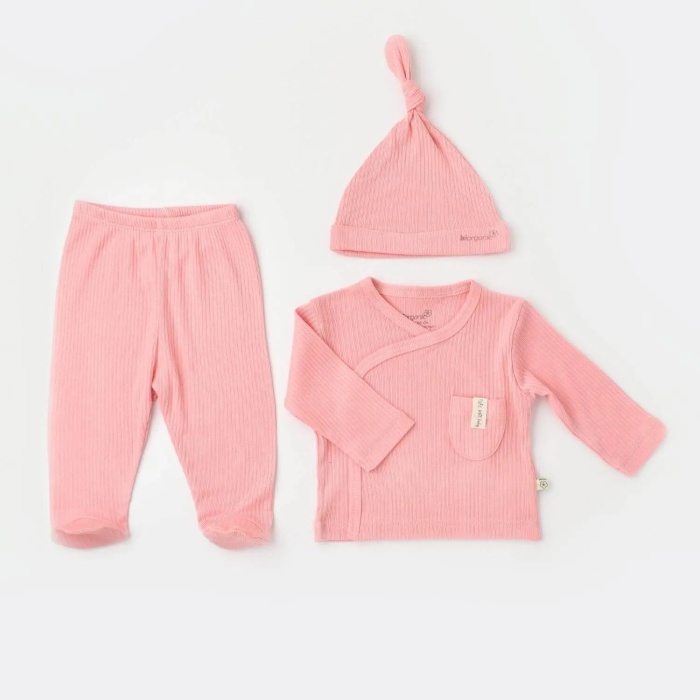 Bibaby Biorganic Soft Modal 3Lü Zıbın Set 73293 Pembe