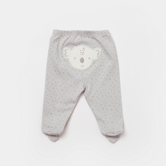 Bibaby Biorganic Koala Jungle Patikli Pantolon 57888 Gri