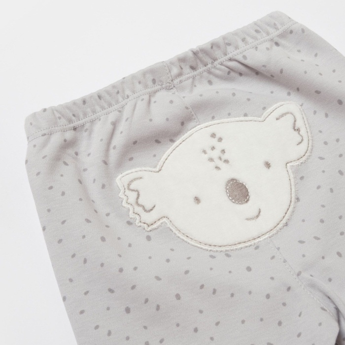 Bibaby Biorganic Koala Jungle Patikli Pantolon 57888 Gri