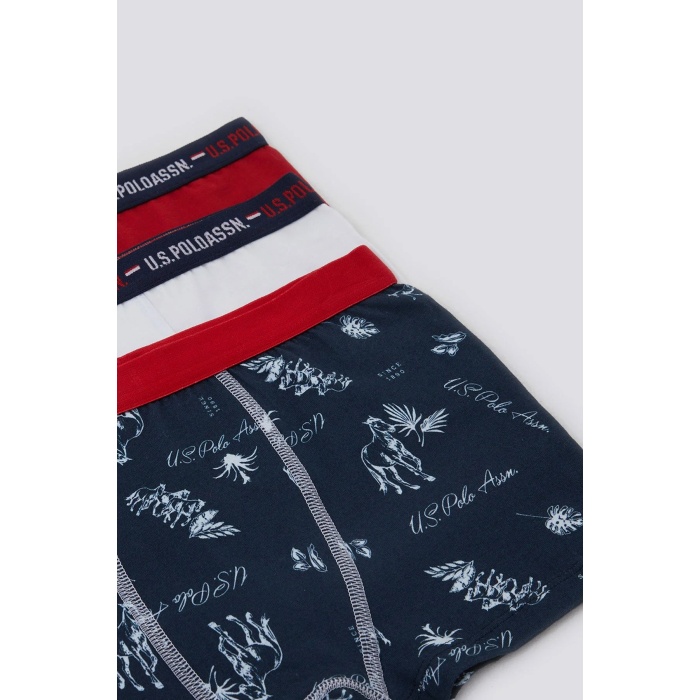 U.S Polo Erkek Çocuk Boxer 3Lü Takım 1372 NAVY