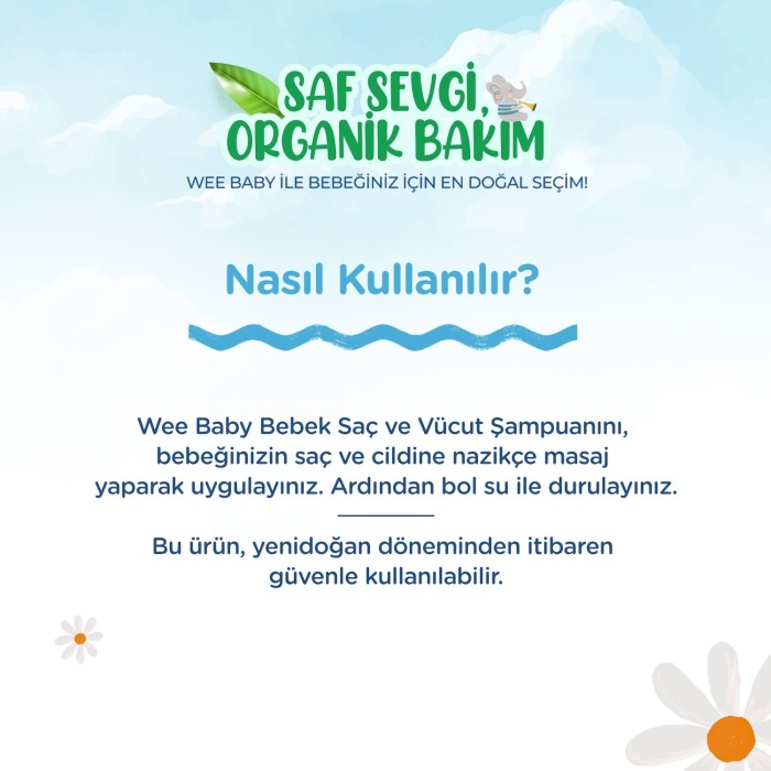 Wee Baby Bebek Saç ve Vücut Şampuanı 500 ml