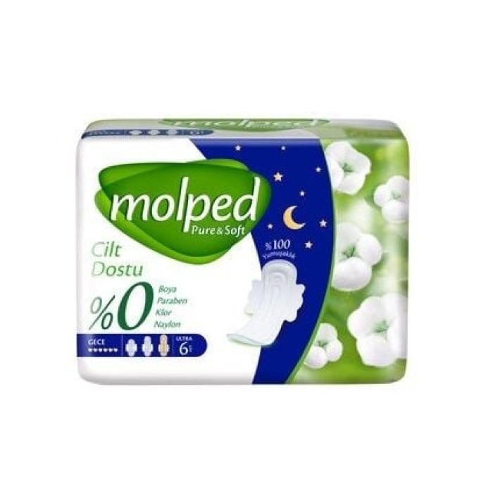 Molped Pure&Soft Gece Ped 6 Adet