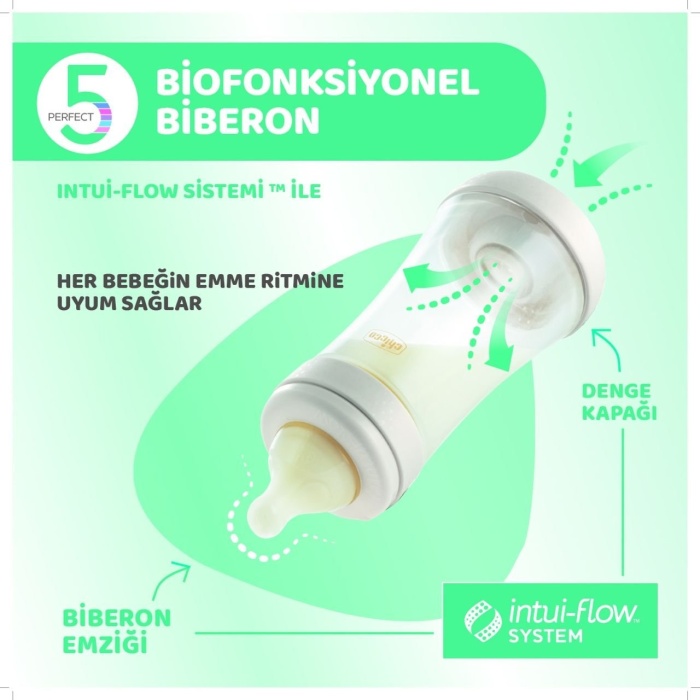 Chicco Perfect 5 Antikolik Biberon PP 300 ml Boy