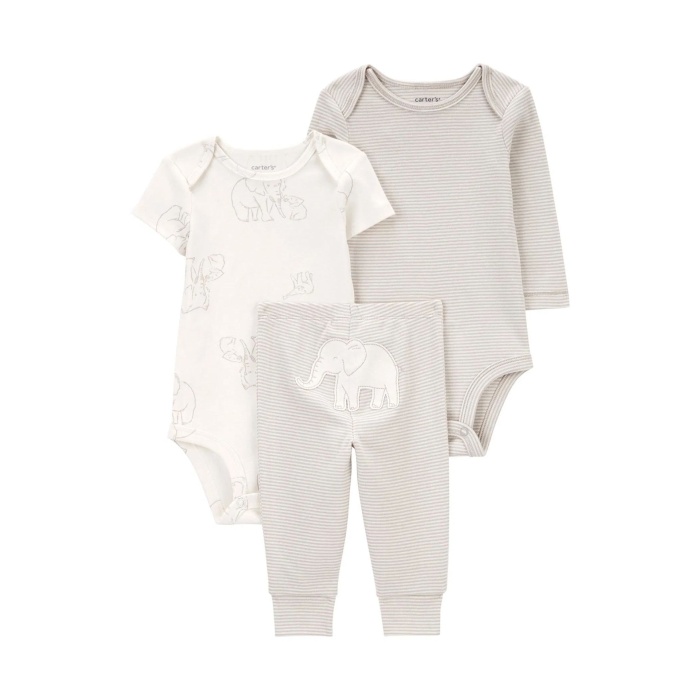 Carters Bebek Body Pantolon Set 3lü Paket 1R035610 Gri