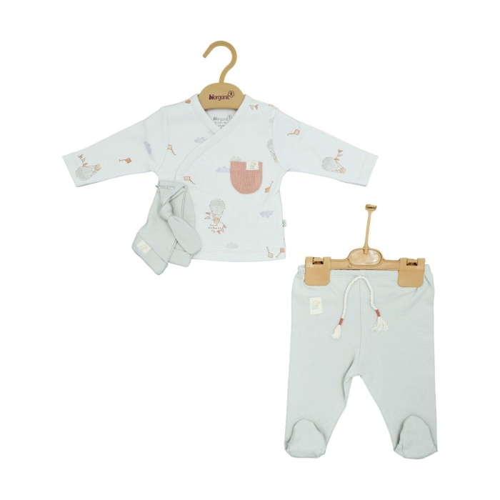 Bibaby Biorganic Teach Me 3Lü Zıbın Set 73340 Red