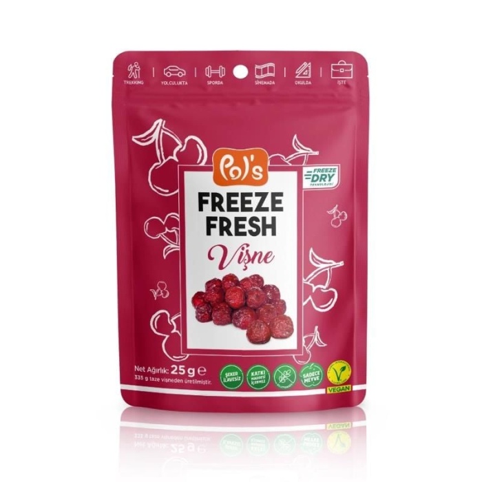 Pol’s Freeze Fresh Dondurularak Kurutulmuş Vişne 25g