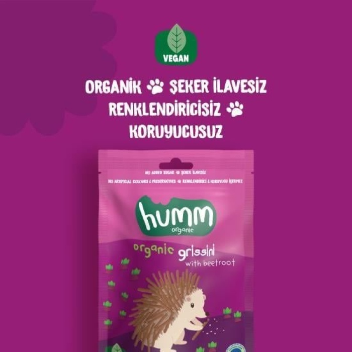 Humm Organik Vegan Pancarlı Grissini 55 Gr