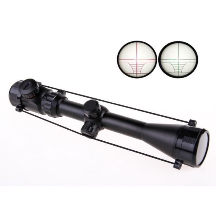 SP 3-9x40 Zoomlu Çıft Işıklı Dürbün Ve Montaj Kelepçeli