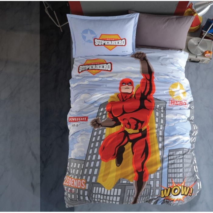 Genç Ranforce Tek Kişilik Nevresim Takımı Super Hero