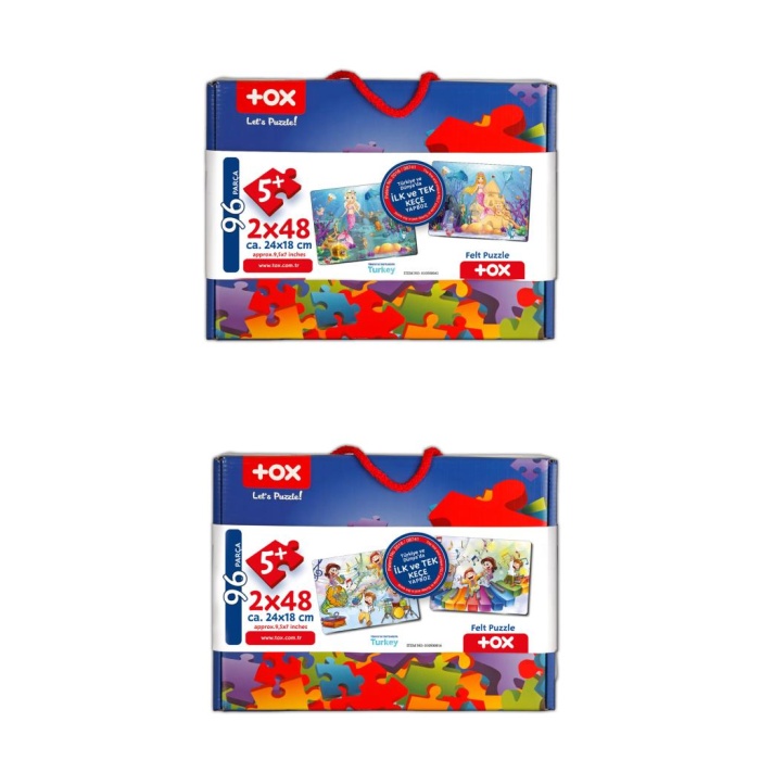 4 Set - 96 Parça  Müzik ve Deniz Kızı 5+ Keçe Yapboz - 5 Yaş Puzzle