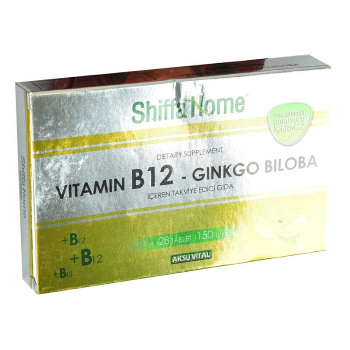 Shiffa Home Vitamin B12-Ginkgo Biloba 28 Tablet 150 Mg