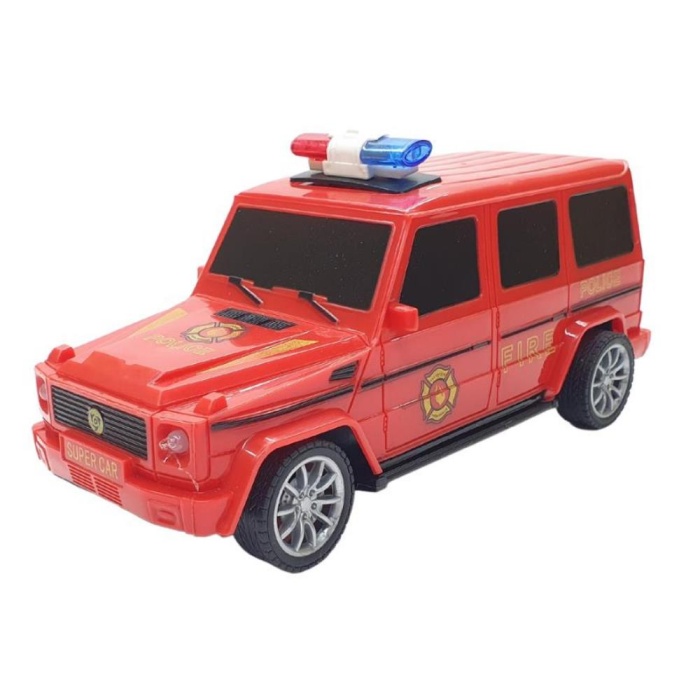 Uzaktan Kumandalı Mercedes Polis Jeep 1:20 Ölçek 18 Cm Kırmızı