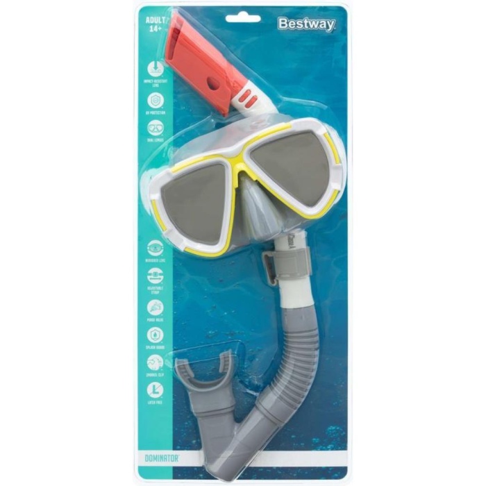 Dominator 2 Aynalı Maske Snorkel Set