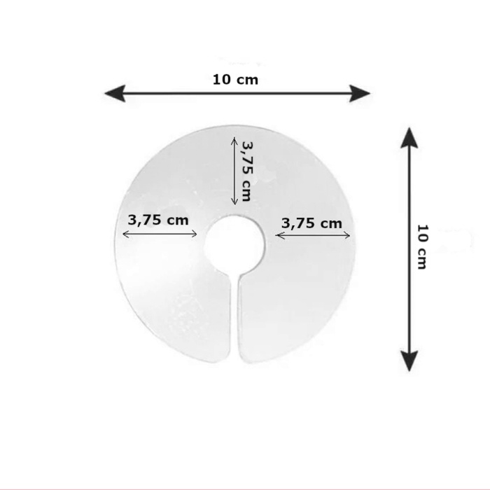 Elizabet Şeffaf Kuş Yakalığı 3.75 cm-10 cm Standart