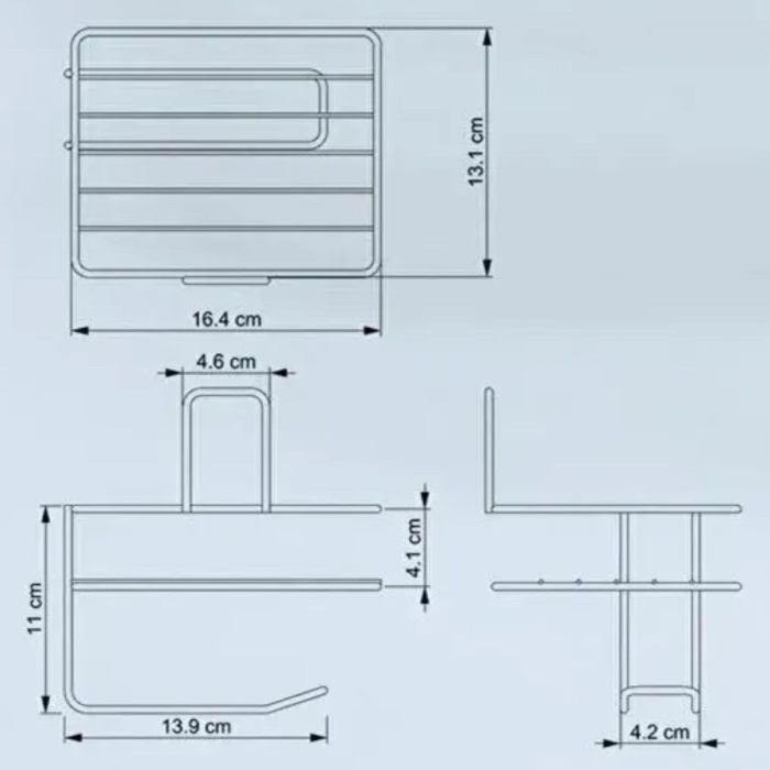 Kendiliğinden Yapışkanlı Tuvalet Kağıdı Tutacağı ve Yedek Raf - Siyah Modern Metal Tasarım