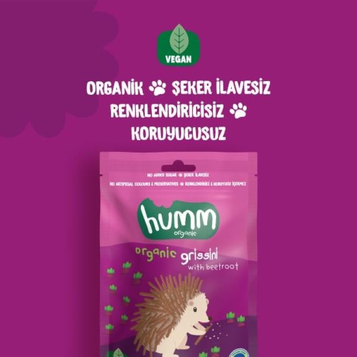 Humm Organik Vegan Pancarlı Grissini 55 Gr