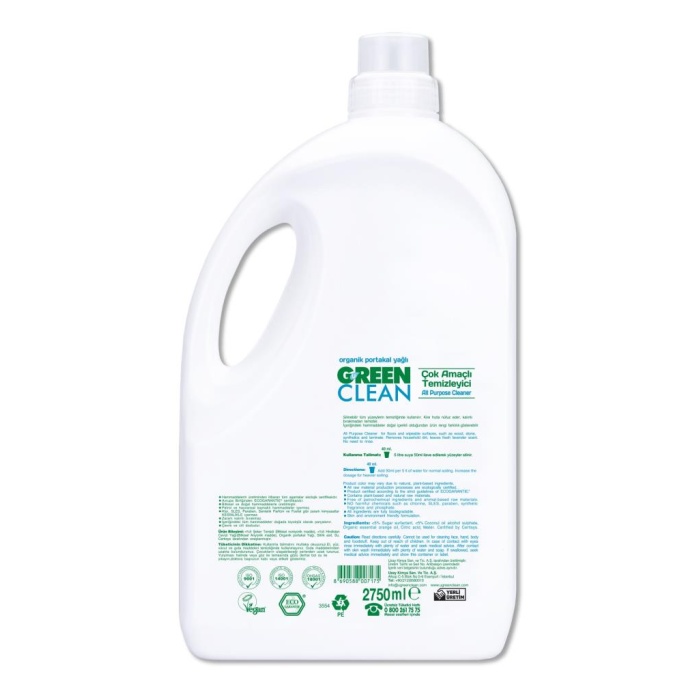 Green Clean Bitkisel Çok Amaçlı Temizleyici 2750ml