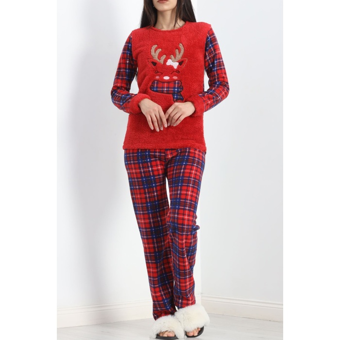 Polar Pijama Takımı Kırmızı3