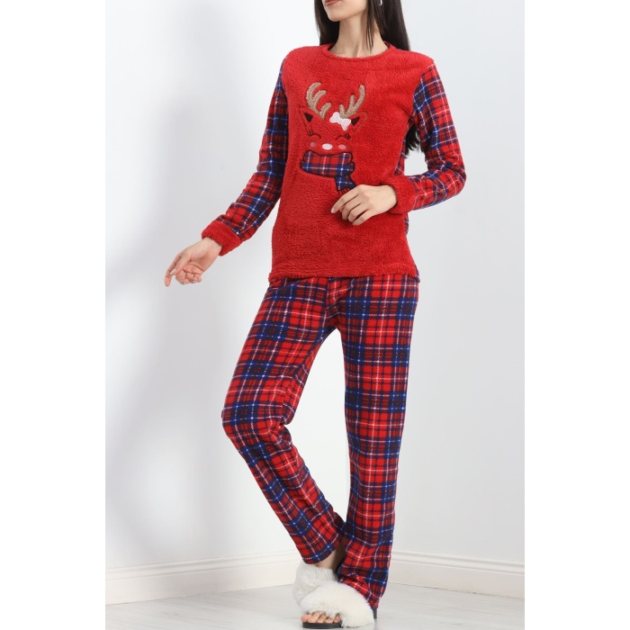 Polar Pijama Takımı Kırmızı3