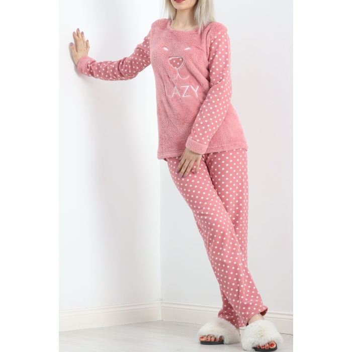 Polar Pijama Takımı Pudra