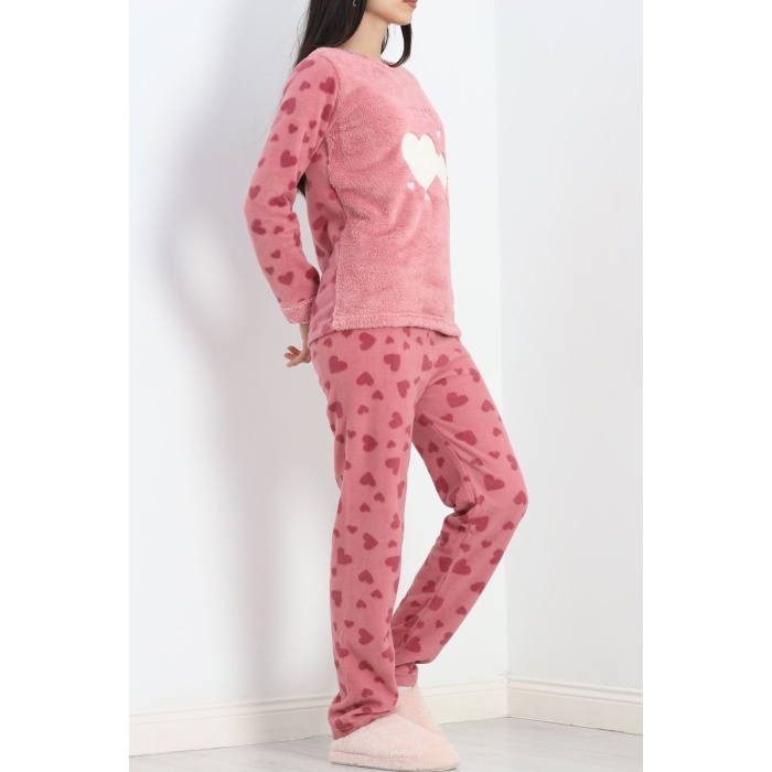 Polar Pijama Takımı Pembebeyaz