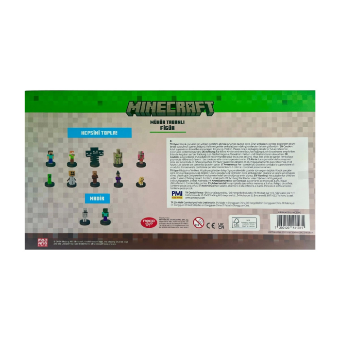 Minecraft 3D Figür Stamper 12li Delüks Set