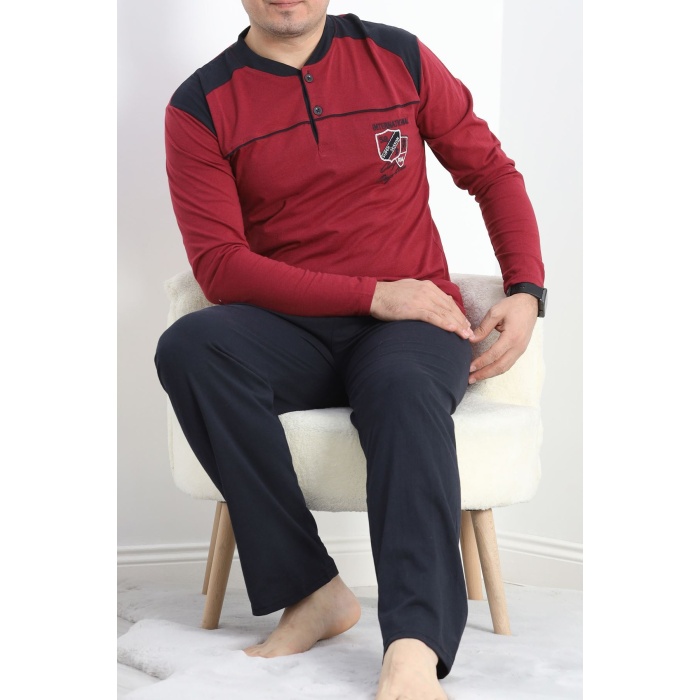 Erkek Pijama Takımı Bordo