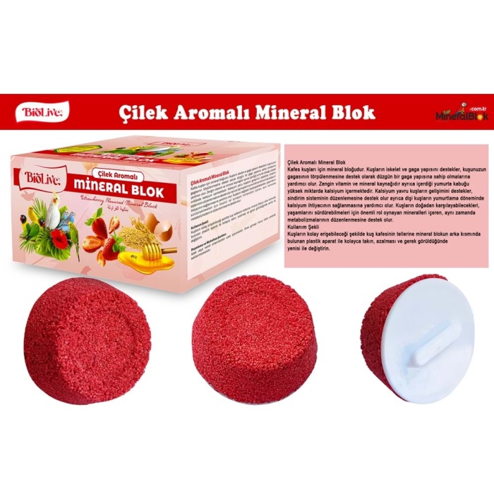 BİOLİVE Çilek Aromalı Mineral Blok