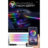 Araç Içi usbli 6 Parça Atmosfer Ambiyans Led Rgb Ip Neon Telefon + Wifi Kontrollü