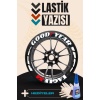 GOODYEARS Yazılı Beyaz Şeritli Motosiklet Ve Otomobil Lastik Yazısı Sticker Yapıştırma