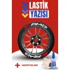 AMG Yazılı Motosiklet Ve Otomobil Lastik Yazısı Sticker Yapıştırma