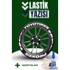 TOYOTIRES Yazılı Beyaz Şeritli Motosiklet Ve Otomobil Lastik Yazısı Sticker Yapıştırma