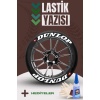 DUNLOP Yazılı Motosiklet Ve Otomobil Lastik Yazısı Sticker Yapıştırma