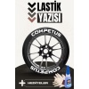 COMPETUS Yazılı Motosiklet Ve Otomobil Lastik Yazısı Sticker Yapıştırma