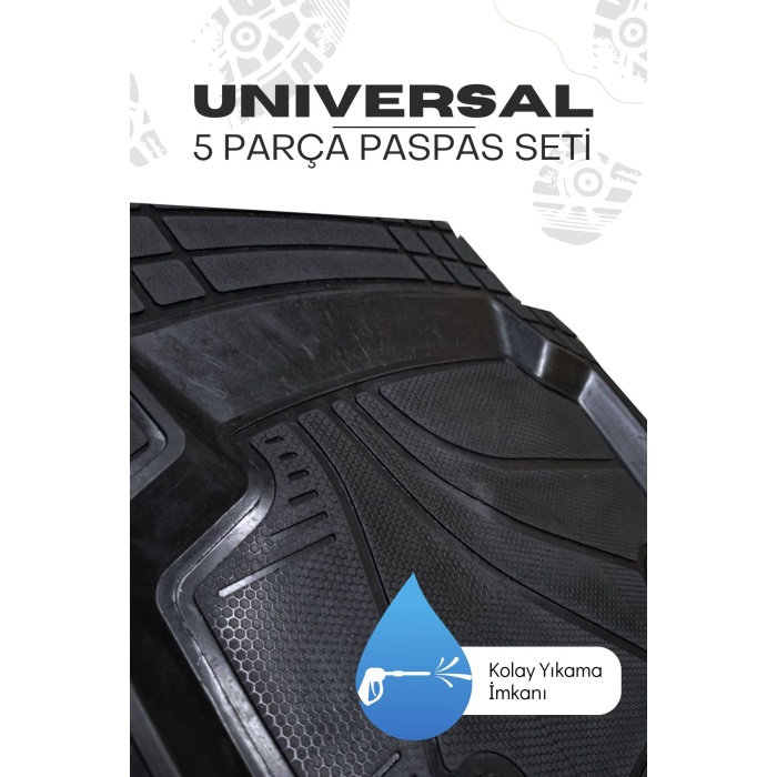 Dacia Sandero Stepway 5li Paspas Seti Yüksek Kalite Kesilebilir Universal Oto Paspas