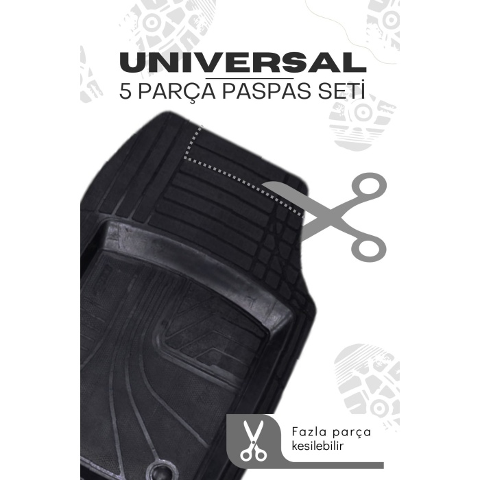 Ford Connect 2003-14 5li Paspas Seti Yüksek Kalite Kesilebilir Universal Oto Paspas