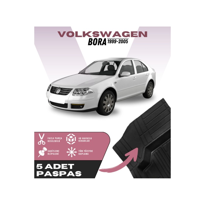 X-Vega Volkswagen Bora Paspas 1999 2005 Arası 4D Havuzlu Paspas