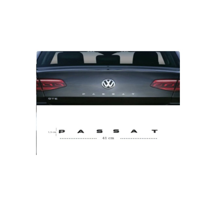 Vw Passat Bagaj Yazısı 45cm X 1.7cm Plastik B5-b6-b7-b8-cc Uyumlu