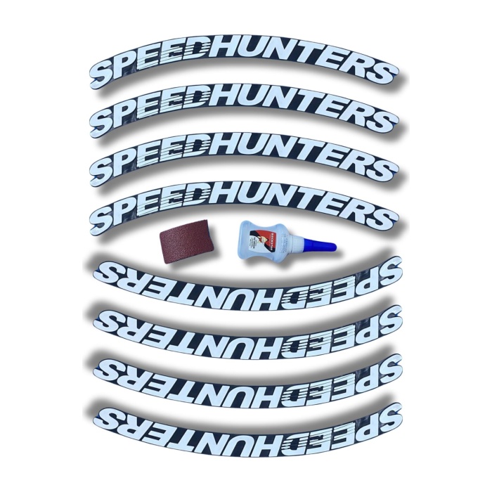 Speed Hunters Motosiklet Ve Otomobil Lastik Yazısı Sticker Yapıştırma 8 Adet