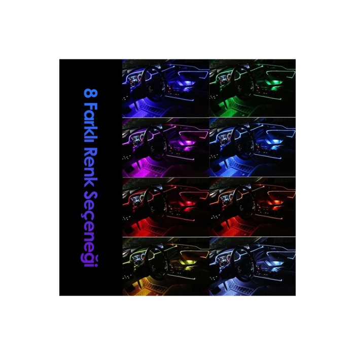 Ayak Altı Led 12 Ledli Lamba Sese Duyarlı Led Müziğe Duyarlı Led - 8 Renk Rgb