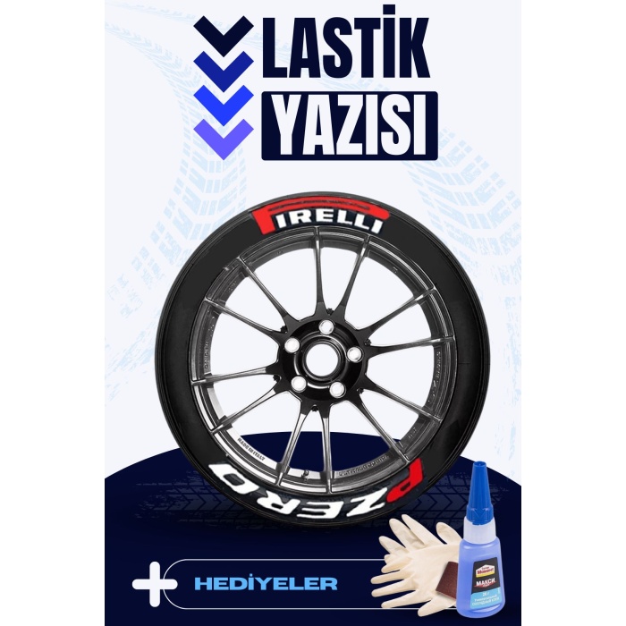 Yazılı Motosiklet Ve Otomobil Lastik Yazısı Sticker Yapıştırma