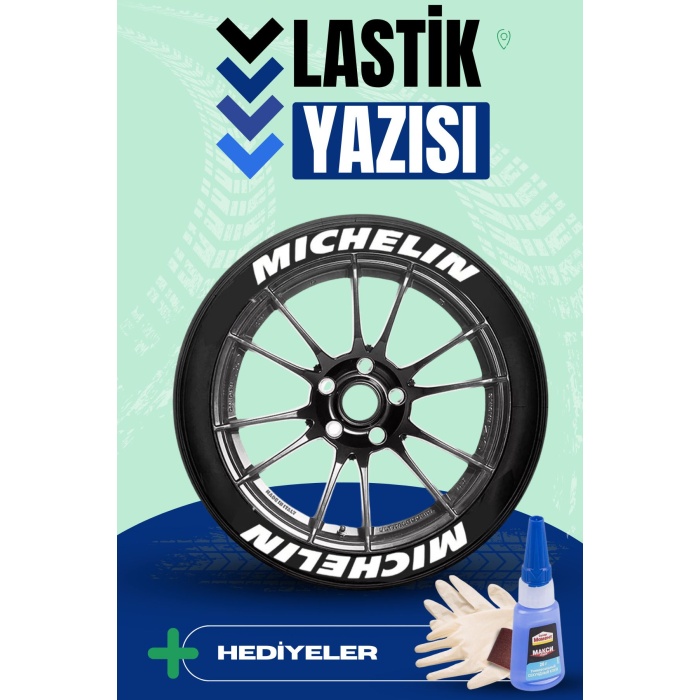 Yazılı Motosiklet Ve Otomobil Lastik Yazısı Sticker Yapıştırma