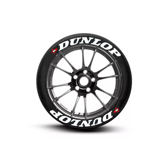 DUNLOP Yazılı Motosiklet Ve Otomobil Lastik Yazısı Sticker Yapıştırma