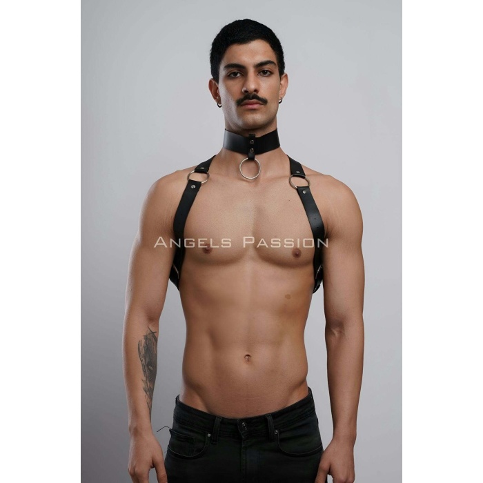 Erkek Choker Ve Göğüs Harness, Erkek Parti Giyim - Brfm35