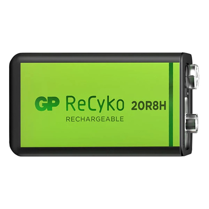 GP RECYKO 9 VOLT 200 MAH NI-MH ŞARJLI PİL GP20R8H-2E1-(GPRHV208R075) (K295)