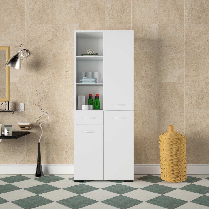  Cevher Banyo  Çok Amaçlı Banyo Dolabı, Beyaz