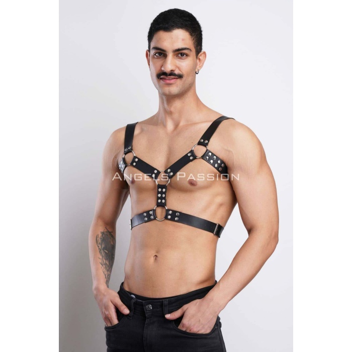 Erkek Deri Göğüs Harness, Erkek Parti Akseuar, Partywear - Brfm78