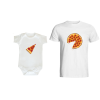 Pizza Dilimi Tshirt Ve Bebek Zıbın(TEK ÜRÜN FİYATIDIR KOMBİN İÇİN EN AZ 2 ADET SEPETE EKLE