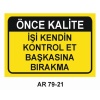 İŞ GÜVENLİĞİ UYARI LEVHASI 2 ADET PVC 21X29CM